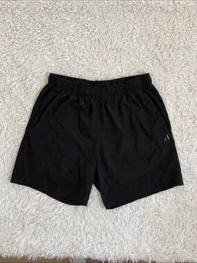 Men's Activewear Running Shorts Black Size Medium Gym Workout Mesh